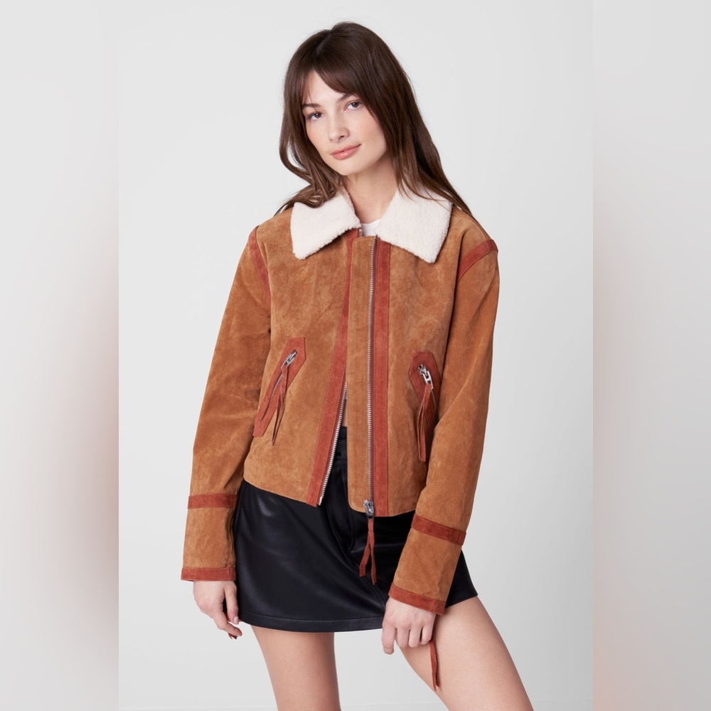 Blank NYC Urban Outfitters Caramel Sauce Suede Jacket